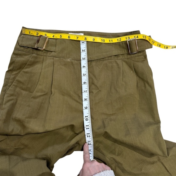 Sezane Khaki Women's Trousers - Picture 8 of 10